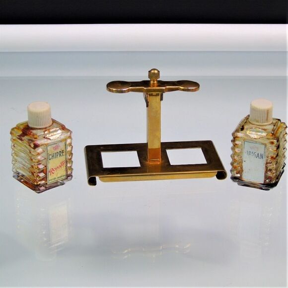Vintage Perfume Caddy Empty 2 Bottle Tantalus - Picture 6 of 8